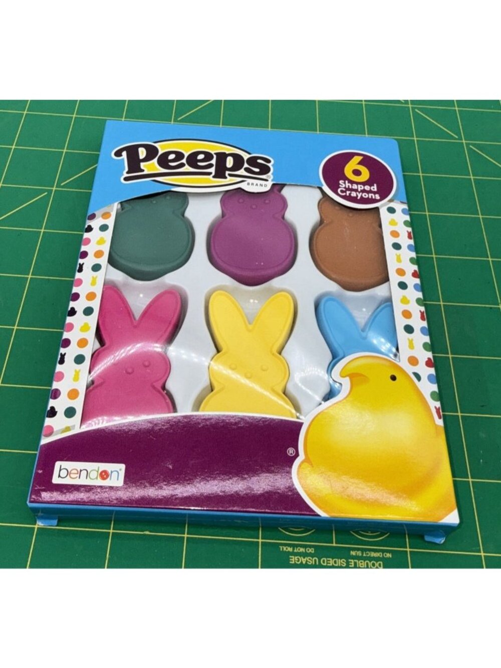 2024 Peeps Easter Bunny Shaped Crayons 6 pk NIP